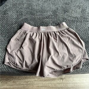 ALO Yoga Women's Athletic Shorts in Mauve Taupe